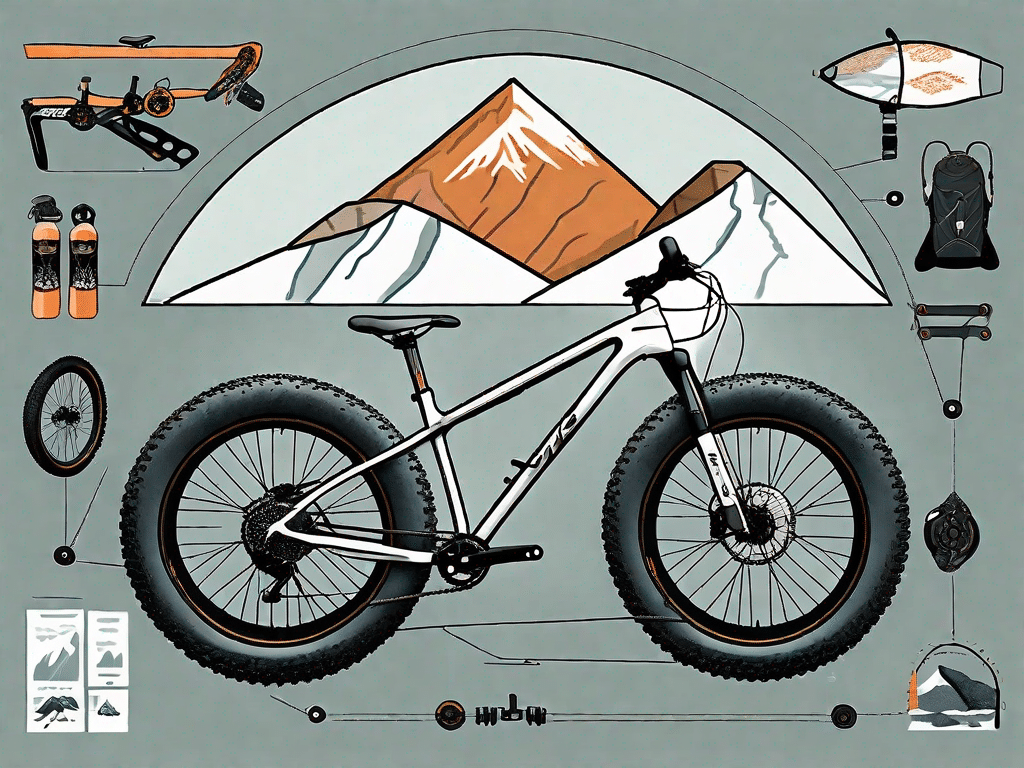 A fat bike being transformed into a 29+ bikepacking rig