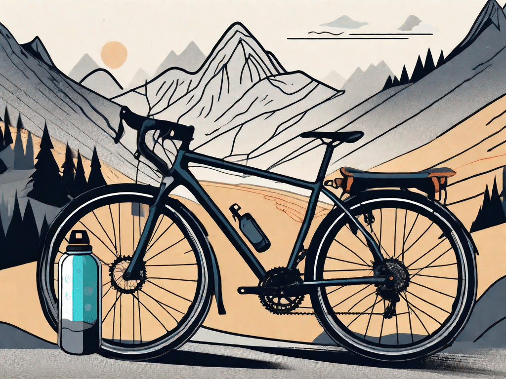 A bicycle loaded with essential gear like a helmet