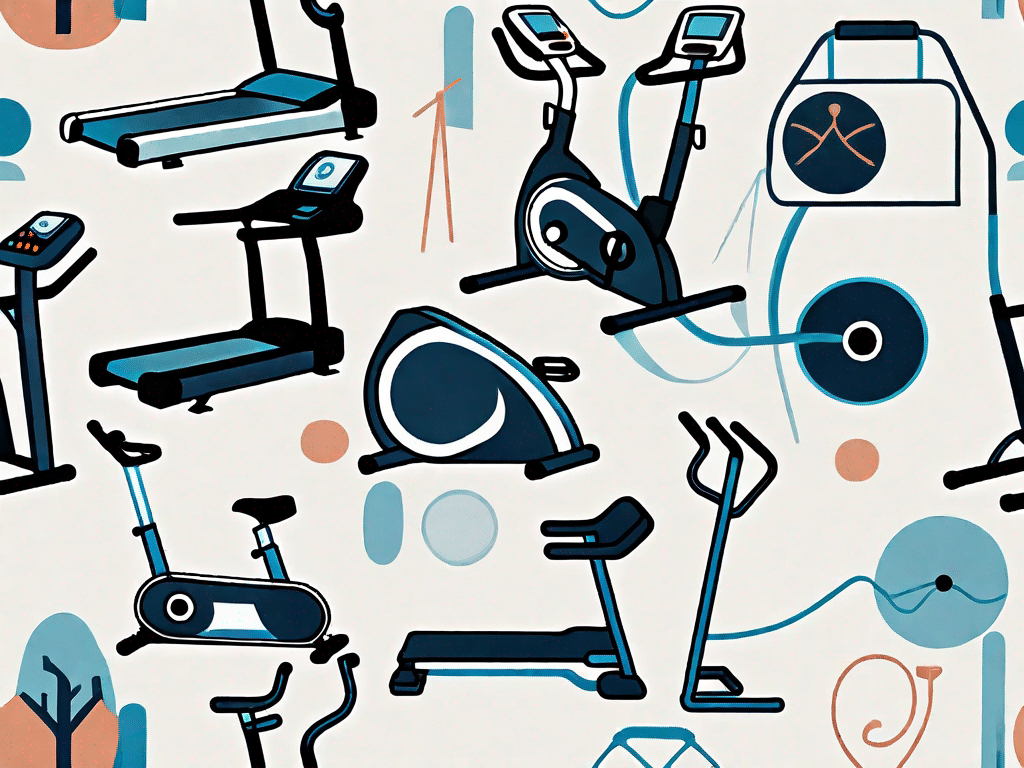 Various low impact cardio equipment like treadmills