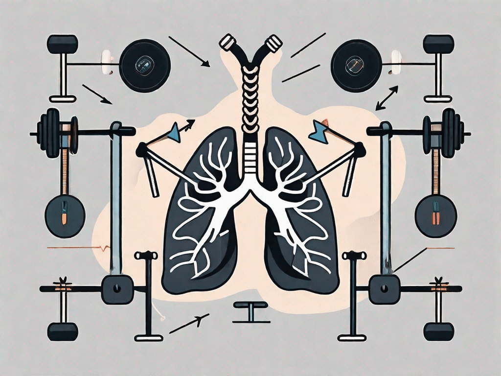 A set of lungs with arrows indicating the flow of air