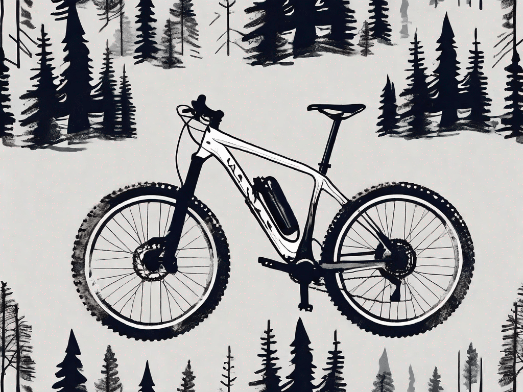 A mountain bike equipped with the k-lite bikepacker ultra dynamo light