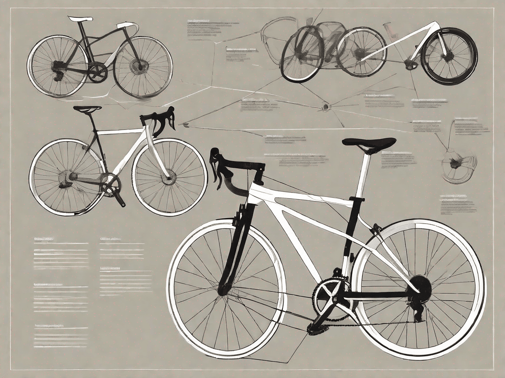 A bicycle with its various components like frame